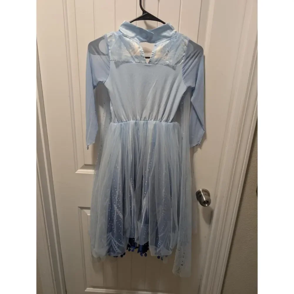Girl’s Frozen’s Elsa Ice Queen Costume Dress Princess Sz 140 CM, US 10 Halloween